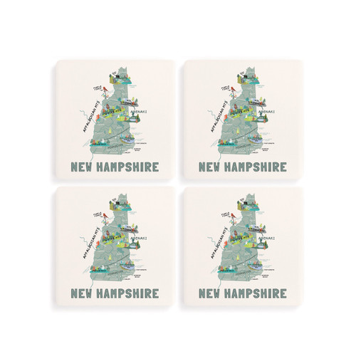 New Hampshire State Coasters - Set of 4 slide 