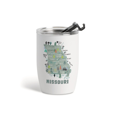 Missouri State Wine Tumbler - White 12oz slide 