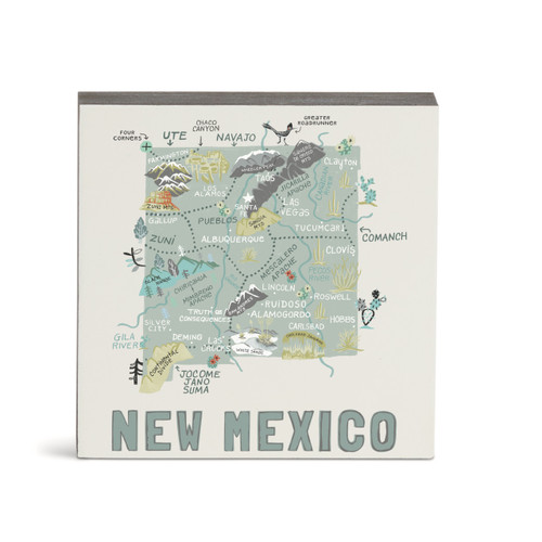 New Mexico State Wall Art - 6"sq slide 