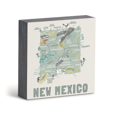 New Mexico State Wall Art - 6"sq slide 