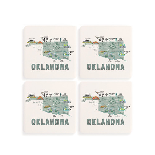 Oklahoma State Coasters - Set of 4 slide 