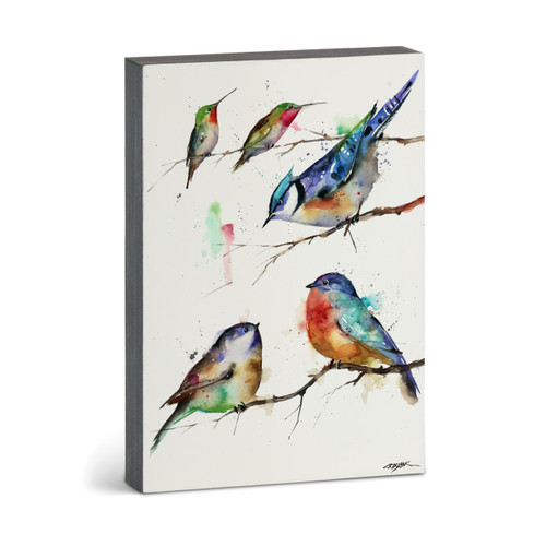 Birds on a Limb Wall Art - 12x8 slide 