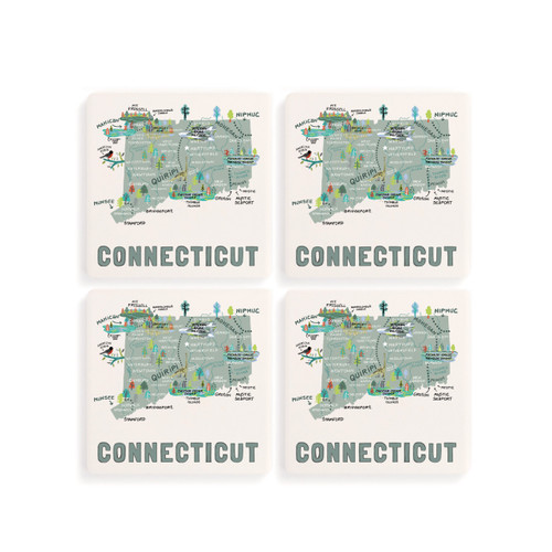 Connecticut State Coasters - Set of 4 slide 