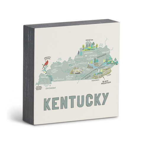 Kentucky State Wall Art - 6"sq slide 