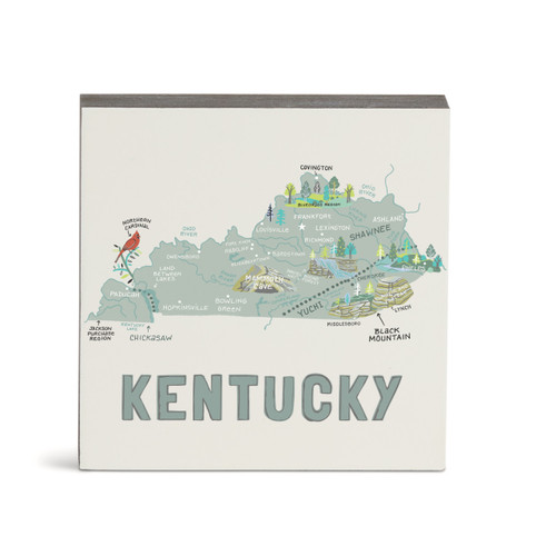 Kentucky State Wall Art - 6"sq slide 