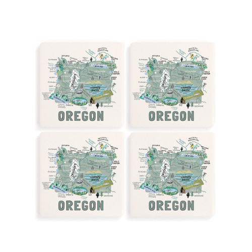 Oregon State Coasters - Set of 4 slide 