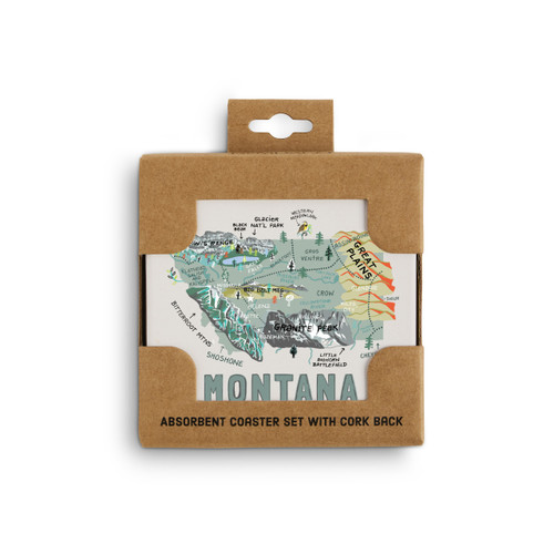 Montana State Coasters - Set of 4 slide 