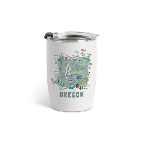 Oregon State Wine Tumbler - White 12oz slide 