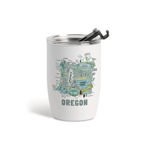 Oregon State Wine Tumbler - White 12oz slide 