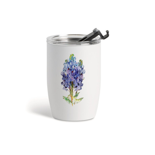 Bluebonnet Wine Tumbler - White 12oz slide 
