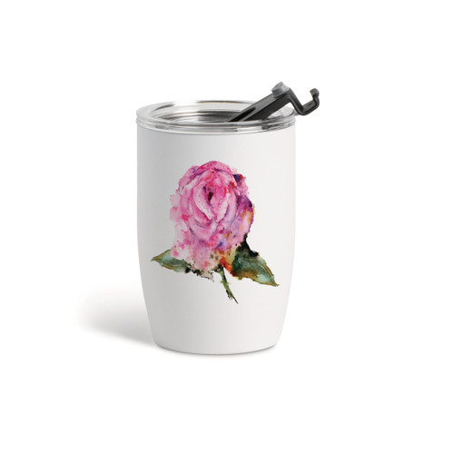 Rose Wine Tumbler - White 12oz slide 