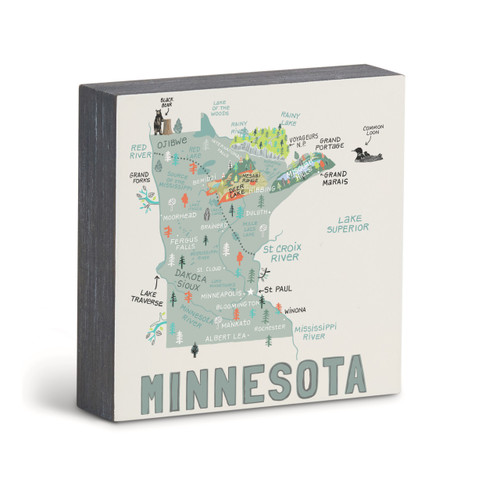 Minnesota State Wall Art - 6"sq slide 