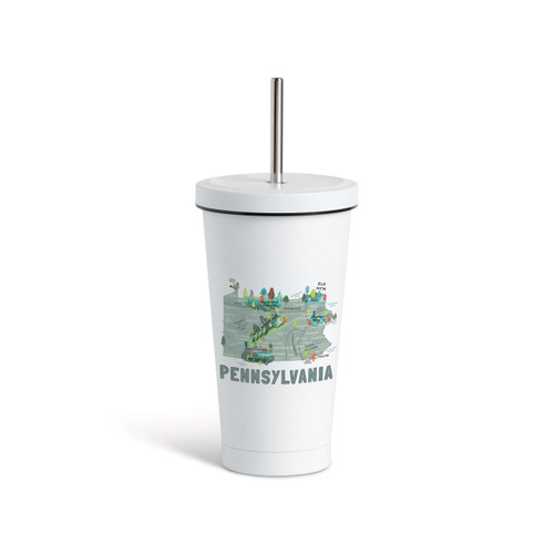 PennsylvaniaState Tmblr wStraw-White16oz slide 