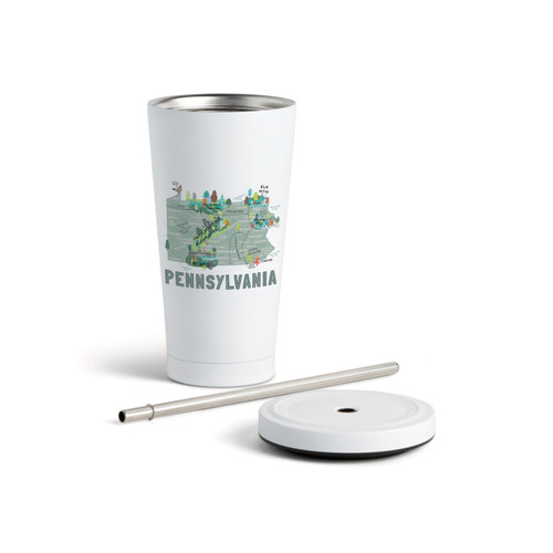 PennsylvaniaState Tmblr wStraw-White16oz slide 