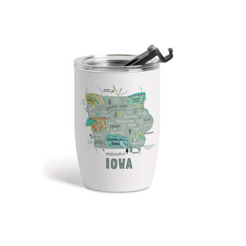 Iowa State Wine Tumbler - White 12oz slide 