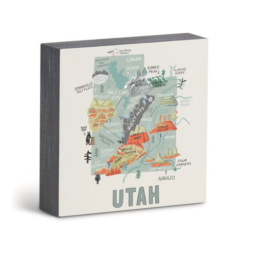 Utah State Wall Art - 6"sq slide 