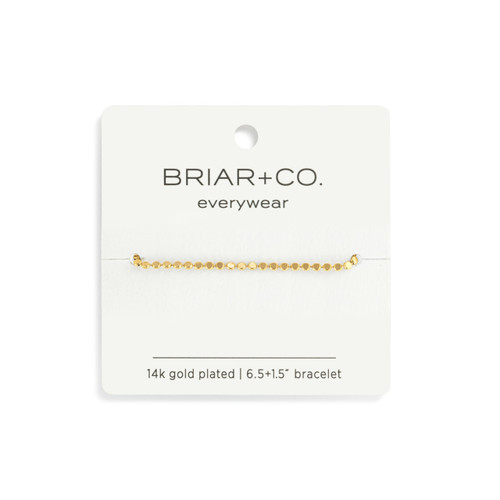 Dainty Gold Beaded Chain Bracelet slide 