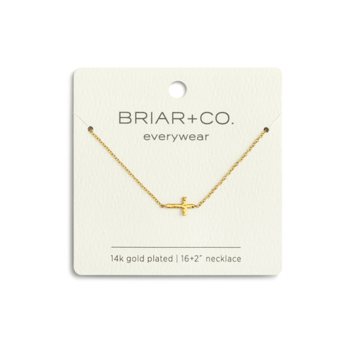 Dainty Gold Cross Charm Necklace slide 