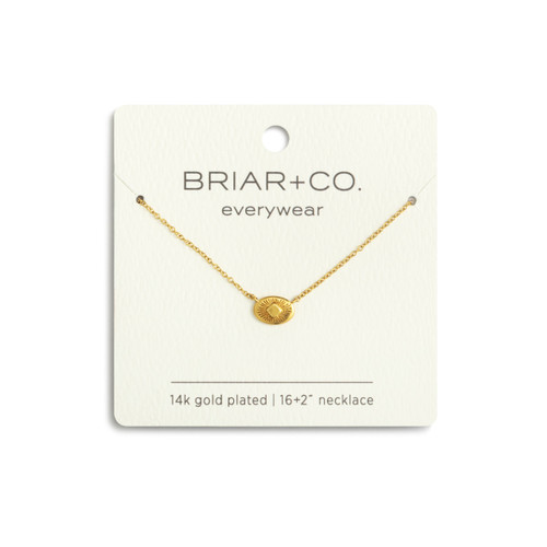 Gold Antiqued Sunburst Necklace slide 