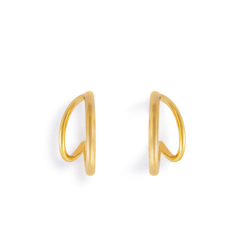 Gold Split Hoop Earring slide 