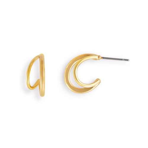 Gold Split Hoop Earring slide 