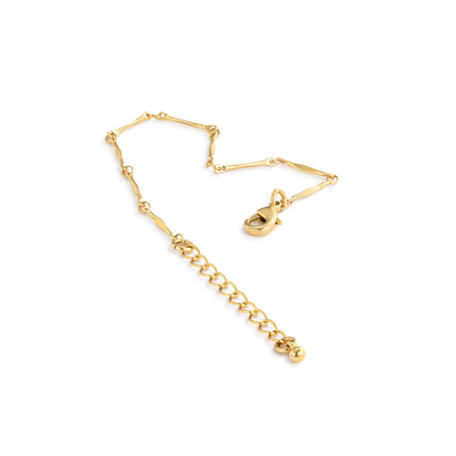 Gold Bar Link Chain Bracelet slide 