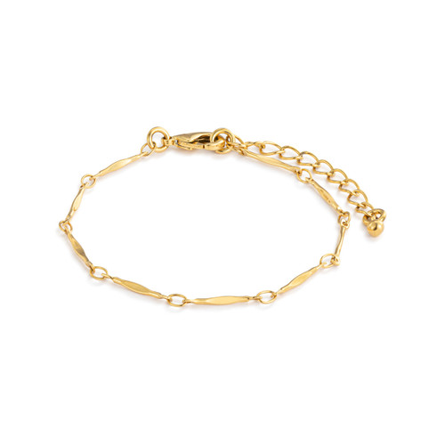 Gold Bar Link Chain Bracelet slide 