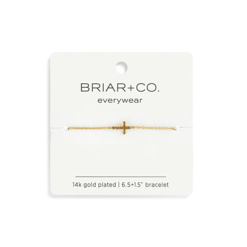 Dainty Gold Cross Charm Bracelet slide 