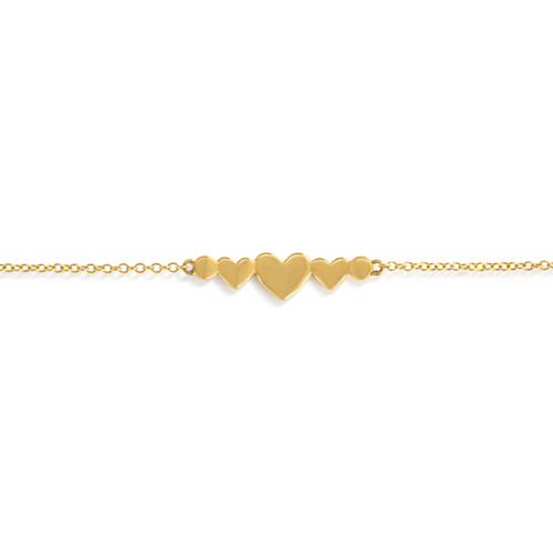 Dainty Gold Multi Heart Bracelet slide 