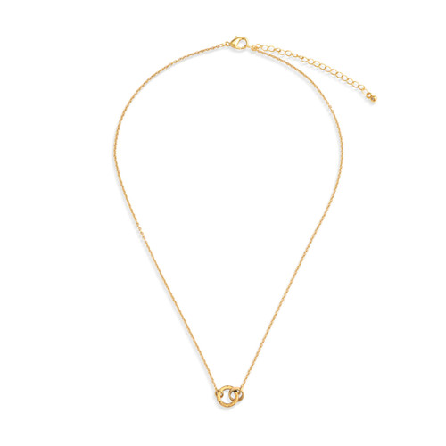 Gold Interlocking Rings Necklace slide 