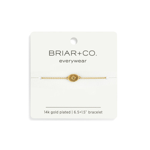 Gold Antiqued Sunburst Charm Bracelet slide 