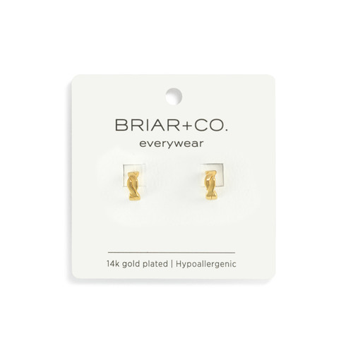 Gold Braided Hoop Earring slide 
