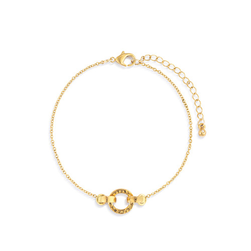 Gold Interlocking Rings Bracelets slide 