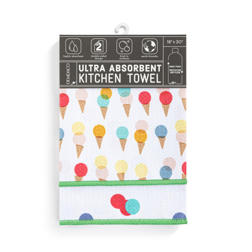 Ice Cream Absorbent Reversible Towel - 18x30in slide 