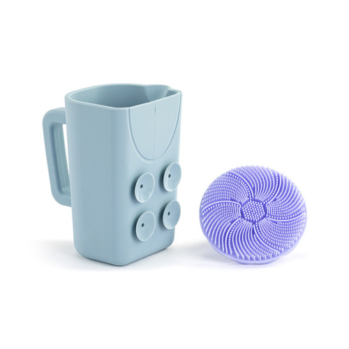 Purple Bathtime Brush + Blue Cup slide 