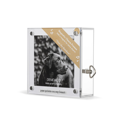 Paw Prints Acrylic Magnetic Musical Frame - 4in slide 