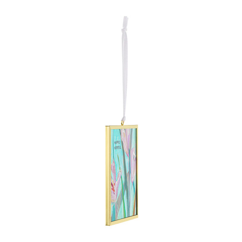 Happily Hopeful Floral Butterfly Suncatcher - 3x3in slide 