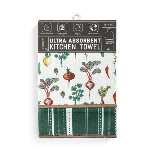 Root Veggies Absorbent Reversible Towel - 18x30in slide 