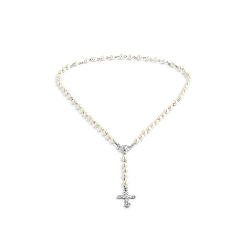 Pearl Rosary + Pouch - 18in slide 