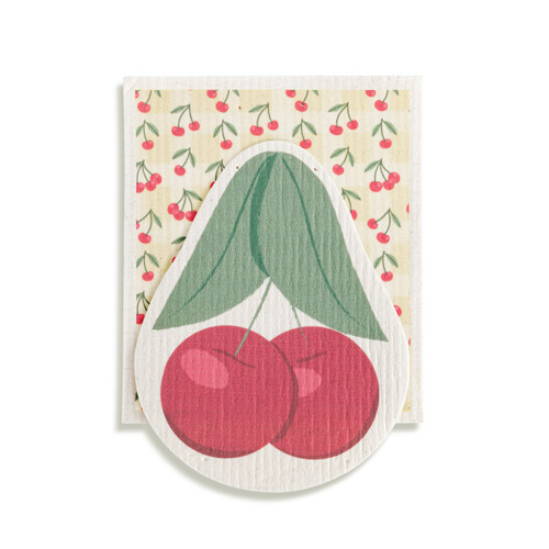 Cherry Shaped Biodegradable Dish Cloths Set of 2 slide 