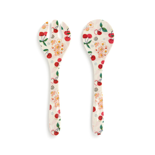 Cherry Bamboo Melamine Utensil Set slide 