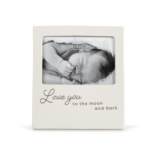 Love You to the Moon and Back Cream Frame - 7.5x8in slide 