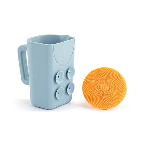 Orange Bathtime Brush + Blue Cup slide 