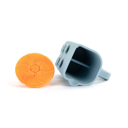 Orange Bathtime Brush + Blue Cup slide 