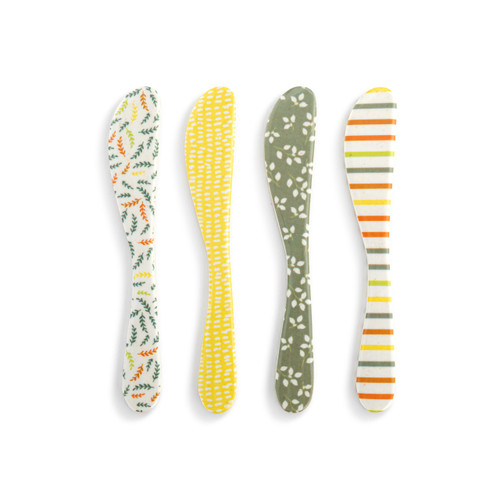 Warm Tones Bamboo Melamine Spreaders Set of 4 slide 