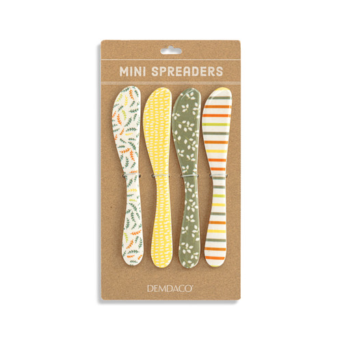 Warm Tones Bamboo Melamine Spreaders Set of 4 slide 