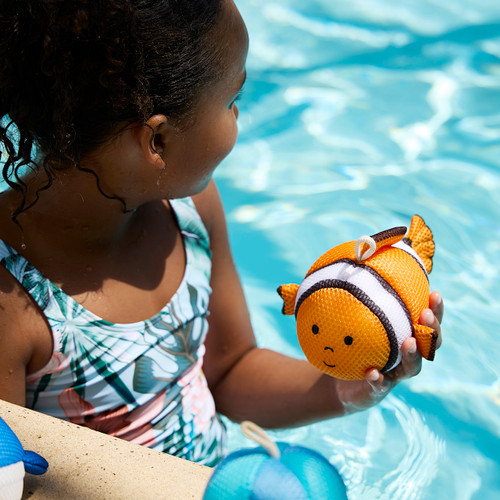 Orange Clown Fish Bath Time Plush - 2x6in slide 
