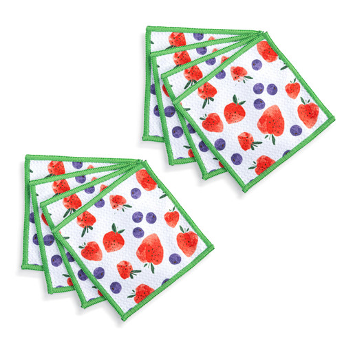 Berries Absorbent Cocktail Napkins Set of 8 slide 