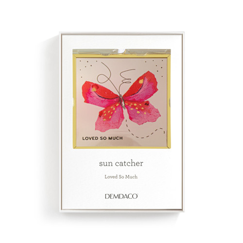 Loved So Much Butterfly Suncatcher - 3x3in slide 