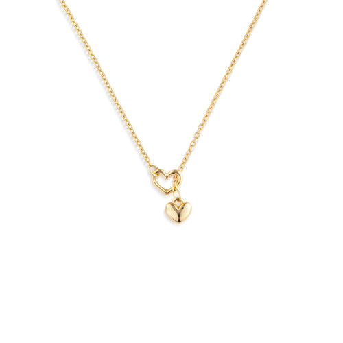 Happy Anniversary Floral Card & Gold Necklace-16in slide